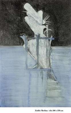 Emilio Merlina, Devil and angel, 1992, Original Painting Oil, size_width{water-1013368774.jpg} X 150 cm