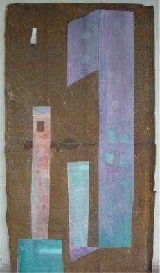 Emilio Merlina, 'Windows', 2003, original Sculpture Mixed, 53 x 107  cm. Artwork description: 77658 rusty iron and pieces of canvas oil painted  ...