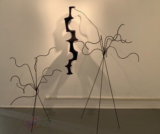 Emily Quackenbush; Untitled, 2019, Original Sculpture Steel, 3 x 5 feet. Artwork description: 241 abstract branches, featuring another sculpture also welded steel covered in spandex material ...