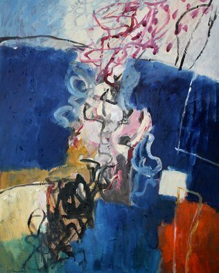 Engelina Zandstra; Composition 812, 2007, Original Painting Acrylic, 80 x 100 cm. Artwork description: 241 Painting acrylic on canvas.  Original artwork.Canvas on wooden stretcher.The artwork will be sent in a crate. ...