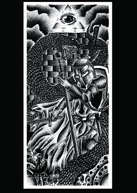Eno Baph; Vagantia Lumine, 2016, Original Drawing Pen, 18 x 29.7 cm. Artwork description: 241  # Crusade # Dark # Ink # pen # black  ...