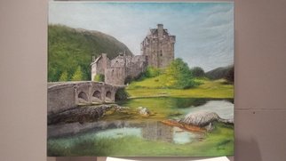 Enrique Fernandez Monteagudo; Eilean Donan, 2017, Original Painting Oil, 65 x 54 cm. Artwork description: 241 Scotish castle ...