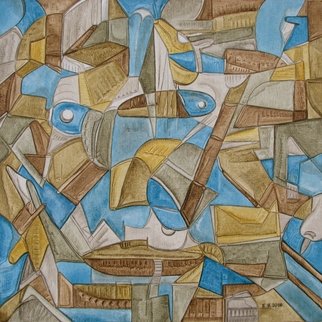 Erika Rickenbacher - Era Rika; Richness Of The Sea, 2016, Original Painting Acrylic, 46 x 46 cm. Artwork description: 241 Original Title:DA(c)couverte de la richesse de la mer...