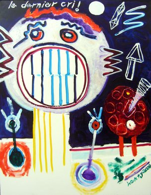Eric Henty; Run For Your Life, 2008, Original Painting Acrylic, 30 x 40 inches. Artwork description: 241  A fun painting depicting the sighting of aliens. A very colorful and energetic conversation piece.  ...