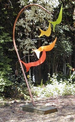 Eric Jacobson, 'Soaring Fish', 2007, original Sculpture Other, 3 x 6  x 4 inches. Artwork description: 1911     This fountain is composed of a hand bent copper tube which supports a soaring fish mobile. The water sprays out of the tube and interplays with the fish forms and sunlight.    The 