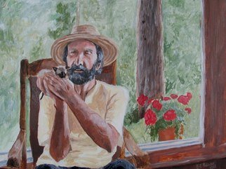 Erin Emily Robinson; The Old And New, 2008, Original Painting Acrylic, 24 x 18 inches. Artwork description: 241  A great Uncle of a friend of mine. I had to paint this image as it really intrigued me.  ...