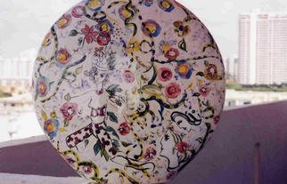 Ellen Safra, 'City Series Five', 2003, original Ceramics Other, 15 x 15  inches. Artwork description: 1911 Hand acrylic painted vase. Fired....