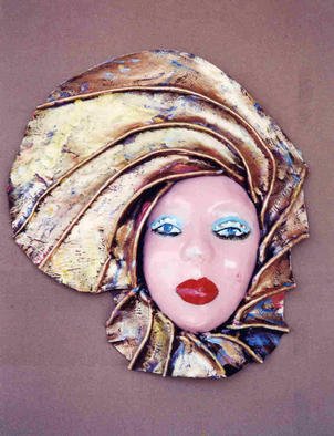 Ellen Safra; Masquerade Four, 2003, Original Leather, 14 x 16 inches. Artwork description: 241 Acrylic and leather mask. ...