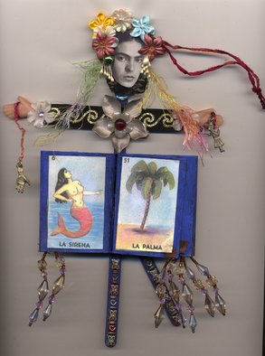 Elena Mary Siff; Frida Book, 2008, Original Artistic Book, 6 x 10 inches. Artwork description: 241  Frida Kahlo doll book with loteria cards ...