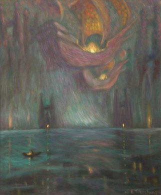Edward Tabachnik; Sonata Of Sea Clouds, 2000, Original Painting Oil, 30 x 36 inches. Artwork description: 241 New style: Romantic Expressionism.Series: Sonatas. Flying Dutchman.  ...