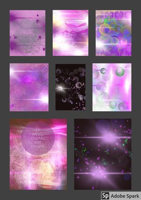 Elizabeth Ansel; The Lavender Galaxies, 2020, Original Digital Art, 10 x 8 inches. Artwork description: 241 This includes a total of eight origonal 8x10 matted and framed space prints by ET. Limited edition only 15 sets are created. Each print is framed in an 8x10 black wood frame. Great for an art wall ...