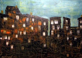 Mikhail Evstafiev; The City Where We Could H..., 2010, Original Painting Oil, 140 x 100 cm. 