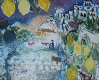 Faith Copeland; Lemons, 2009, Original Painting Acrylic, 60 x 50 cm. Artwork description: 241  lemons, spain ...