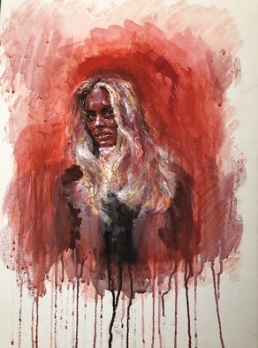 Fela Sowande; Robbie, 2017, Original Painting Acrylic, 29.7 x 42 inches. Artwork description: 241 Painting of famous actress Margot Robbie...