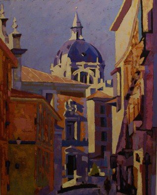 Felipe San Pedro; Calle Sacramento De Madrid, 2014, Original Painting Oil, 65 x 81 cm. Artwork description: 241  streets from Madrid Spain ...