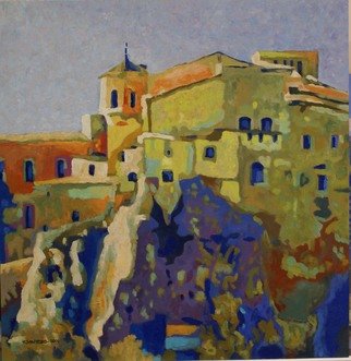 Felipe San Pedro; Cuenca Spain, 2014, Original Painting Oil, 60 x 60 cm. Artwork description: 241  wiew of the  Cuenca City  . Spain       ...
