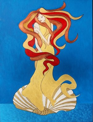Frank Emmert; Venus In Vermillion, 2011, Original Painting Acrylic, 36 x 48 inches. Artwork description: 241  Painted in metallic colors, shines beautifully in the light.   ...