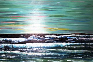 Festina Dileo Guzzo Amaturo; Ocean Mural, 2004, Original Watercolor, 10 x 4 feet. Artwork description: 241  Benjamin Moore Paint. ...