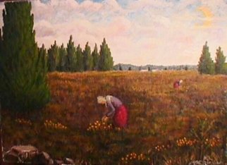 Frank Morrison; A Moment Of Peace, 2011, Original Painting Acrylic, 24 x 18 inches. Artwork description: 241  Impressionist landscape figures flowers field trees         ...