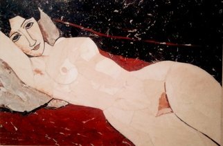 Nazir Khasanov; Florentine Mosaic, 2017, Original Other, 100 x 40 cm. Artwork description: 241 Modigliani. A. Florentine mosaic. Pietra dura. Stones. Painting. ...