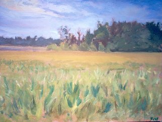 James Foos; Cornfield At Dawn, 2007, Original Painting Oil, 20 x 16 inches. 