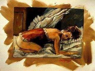 Jodi Castagnozzi; Angel Sleeping, 2006, Original Watercolor, 1 x 1 feet. Artwork description: 241 Jodi Castagnozziwww. castagnozzi. net...
