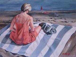 Jodi Castagnozzi; Woman Beach, 2005, Original Painting Oil, 3 x 3 feet. Artwork description: 241 Jodi Castagnozziwww. castagnozzi. net...