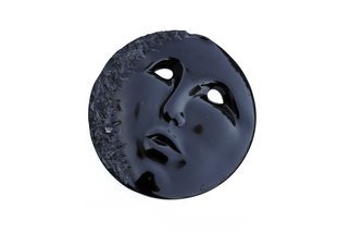 Francesca Bianconi; Moon, 2012, Original Sculpture Stone, 27 x 27 cm. Artwork description: 241  marble black of Belgium    ...
