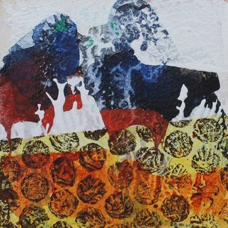 Jose Freitascruz; Cerrado Ex Brasil N34, 2018, Original Painting Acrylic, 16 x 16 cm. Artwork description: 241 first series of works from brasil inspired by the colours and shapes of the cerrado - the brazilian savannah...