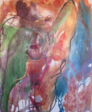 Kohlene Hendrickson; Awakening, 2012, Original Painting Encaustic, 90 x 110 cm. Artwork description: 241    , expressive, figurative, fresco, abstract figuration   ...