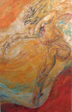 Kohlene Hendrickson; The Deep, 2007, Original Painting Encaustic, 80 x 125 cm. Artwork description: 241  Mixed media, encaustic and gold paper on wood. Painted after a shaman journey. ...