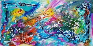 Galina Victoria; Sky Is The Limit, 2019, Original Painting Acrylic, 48 x 24 inches. Artwork description: 241 This beautiful artwork is an original acrylic on 24 x 48aEUR stretched canvas, created with thick layers of paint and mediums.  Colors and composition are flattering for any upscale residence or business. ...