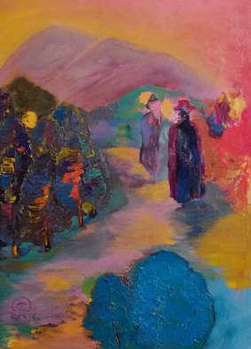 Galina Raspopina; Duelists, 2017, Original Painting Oil, 50 x 70 cm. Artwork description: 241 oil on canvas...
