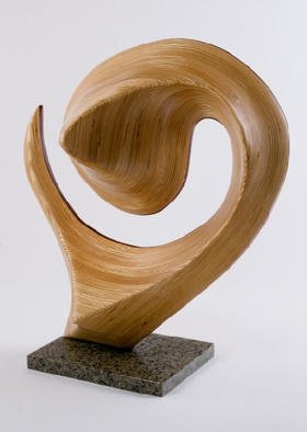Gary Brown; Tropic Depression, 2002, Original Sculpture Wood, 23 x 25 inches. Artwork description: 241 Tropic Depression is based on a photograph of a tropical depression over the atlantic, taken from the space shuttle....