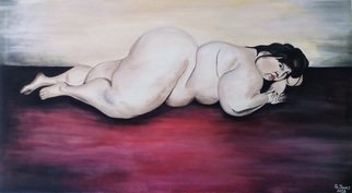 Geary Jones; NUDE OBESE LADY 2, 2016, Original Painting Acrylic, 38.5 x 20.5 inches. Artwork description: 241  OBESE LADY NUDE...