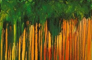 George Oommen; Kerala Palms At Sunset, 2004, Original Painting Acrylic, 36 x 24 inches. 