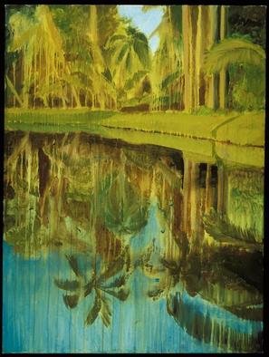 George Oommen; Mankotta Series 10, 2004, Original Painting Acrylic, 36 x 48 inches. 