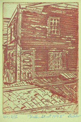 Jerry  Di Falco, 'Kater Street 1914', 2019, original Printmaking Etching, 9 x 12  inches. Artwork description: 4683 This sceneaEUR