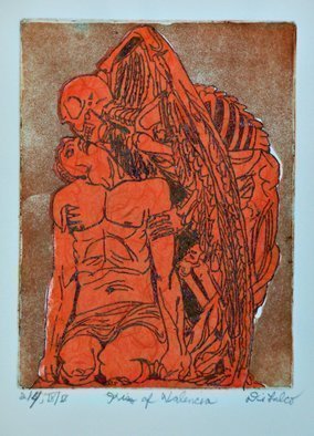Jerry  Di Falco, 'Kiss Of Valencia', 2018, original Printmaking Etching, 11 x 14  x 1 inches. Artwork description: 5475 PLEASE NOTE THAT THIS ETCHING IS SOLD ALREADY FRAMED AND MATTED.  THE GLASS FRAME IS COMPOSED OF BLACK WOOD, AND THE ARCHIVAL MAT IS WHITE.  The artist refers to this etching as photo centric, because its image is adapted from one of his original 35mm photographs from ...