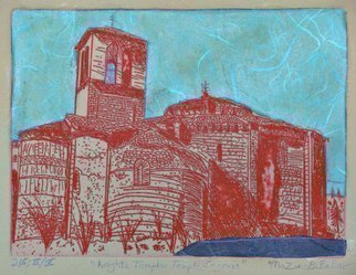 Jerry  Di Falco, 'Templar Church Segovia', 2019, original Printmaking Etching, 16 x 12  inches. Artwork description: 4683 This architectural study, an etching on zinc plate, reflects the soul of the Templar Temple that it represents.  The etching was published and hand- printed by the artist printmaker Jerry DiFalco at the Center For Works on Paper, Fleisher Art School, Open Studio in Printmaking, Philadelphia, Pennsylvania.  ...