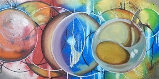 German Bustamante; Spheres, 2016, Original Painting Oil, 27 x 15 inches. Artwork description: 241 Spheres is a representation of breathing and beating life behind a soft, pliable organic tissueaEUR