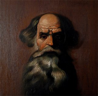 Ghenadie Sontu, 'Abraham', 2008, original Painting Oil, 40 x 40  x 2 cm. Artwork description: 1758  the Patriarh Abraham ...