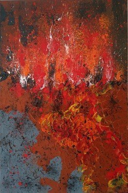 Rita Ghise; Lava, 2018, Original Painting Acrylic, 40 x 60 cm. Artwork description: 241 acrilico semnat...