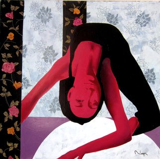 Gheorghe Lungu; Dance, 2014, Original Painting Oil, 100 x 100 cm. Artwork description: 241     contemporary figurativ art       contemporary art, figurativ, portrait, oil          ...