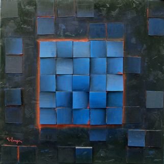 Gheorghe Lungu; The One, 2009, Original Painting Oil, 120 x 120 cm. Artwork description: 241  contemporary art, abstract, fantasy, oil painting ...