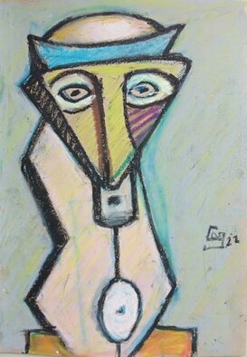 George Grant; Portrait Of An Old Man, 2022, Original Pastel Oil, 18 x 26 cm. Artwork description: 241 Experimenting with the form, you can discover totally new truths and ideas...