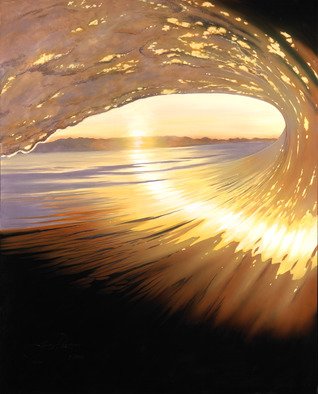 Steven Power, 'LIQUID GOLD', 2006, original Printmaking Giclee, 38 x 48  x 1 inches. Artwork description: 1911          TROPICAL FANTASY     SURF INSPRED ...