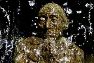 Glen Sweeney; Veil Of Tears, 2018, Original Photography Color, 80 x 53 cm. Artwork description: 241 Hiding behind a veil of tears. Fountain statue in Berlin, Germany. ...
