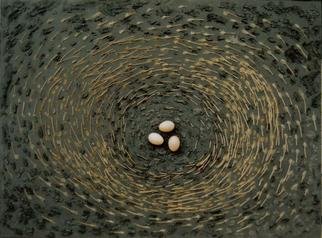 Gligor Stefanov; Space Nest, 2004, Original Mixed Media, 124 x 96 cm. 