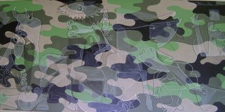 Godwin Constantine; Revisiting Guernica, 2009, Original Painting Other, 9 x 4 feet. Artwork description: 241  all wars result in human suffering. All wars have a military basis. ...
